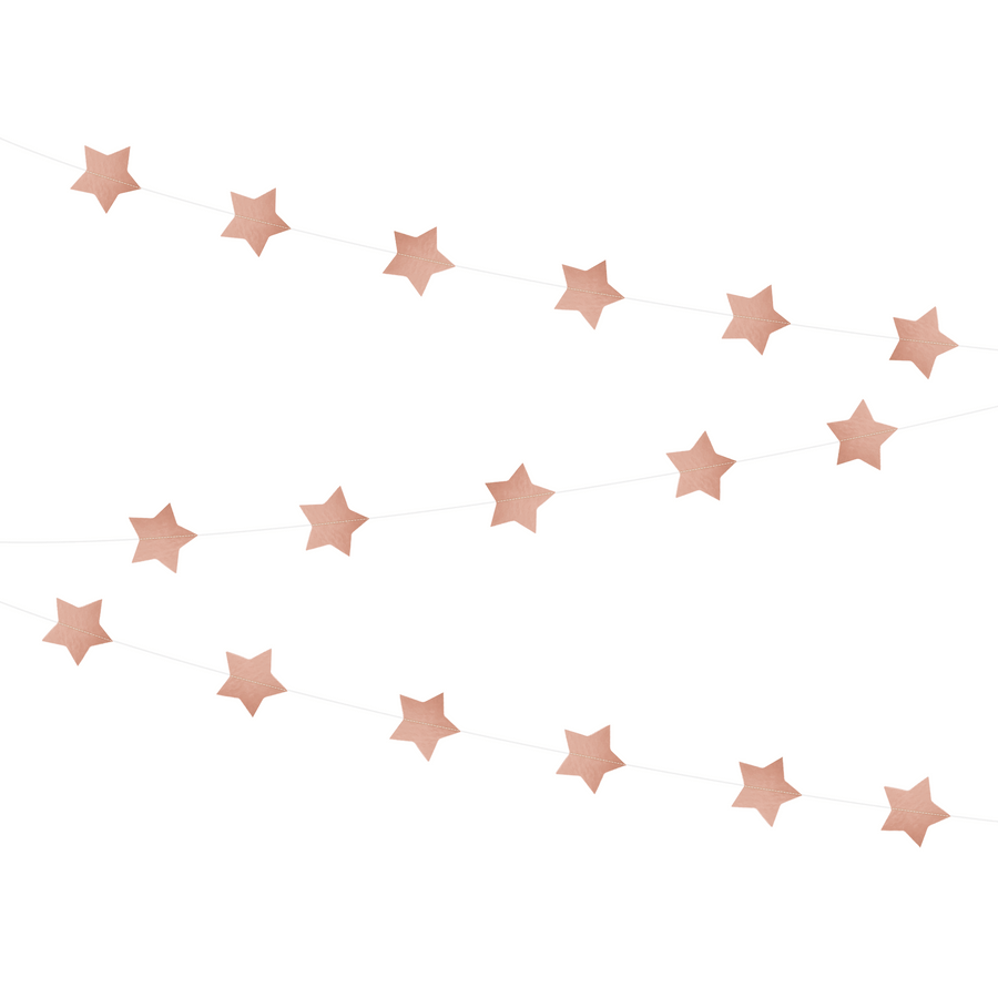 Girlang | 2,5 m | Rosé | Stjärnor