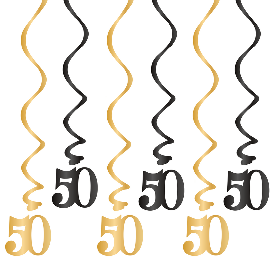 Hängande takdekoration | 50 | Guld och svart