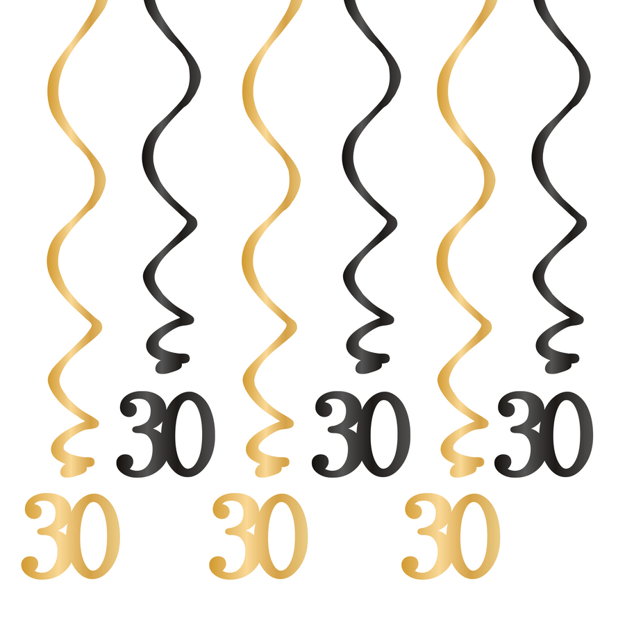 Hängande takdekoration | 30 | Guld och svart