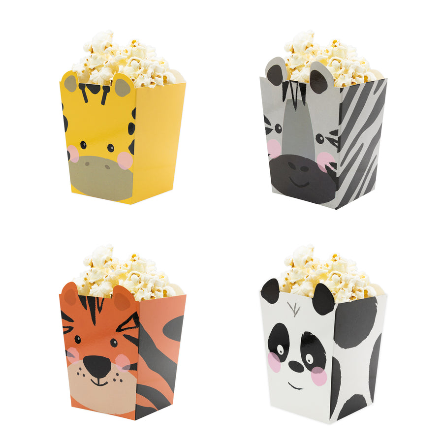 Popcornbägare | 4-pack | Djur