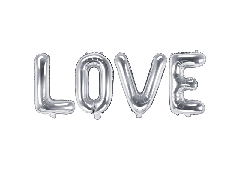 Folieballong LOVE Silver