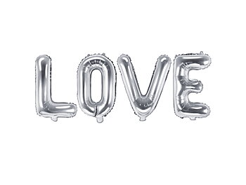 Folieballong LOVE Silver