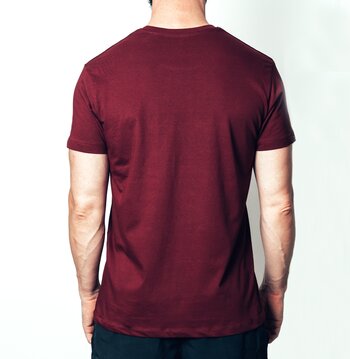 T-shirt burgundy men, The X