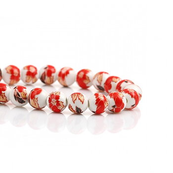 Ceramic, 8mm, Red