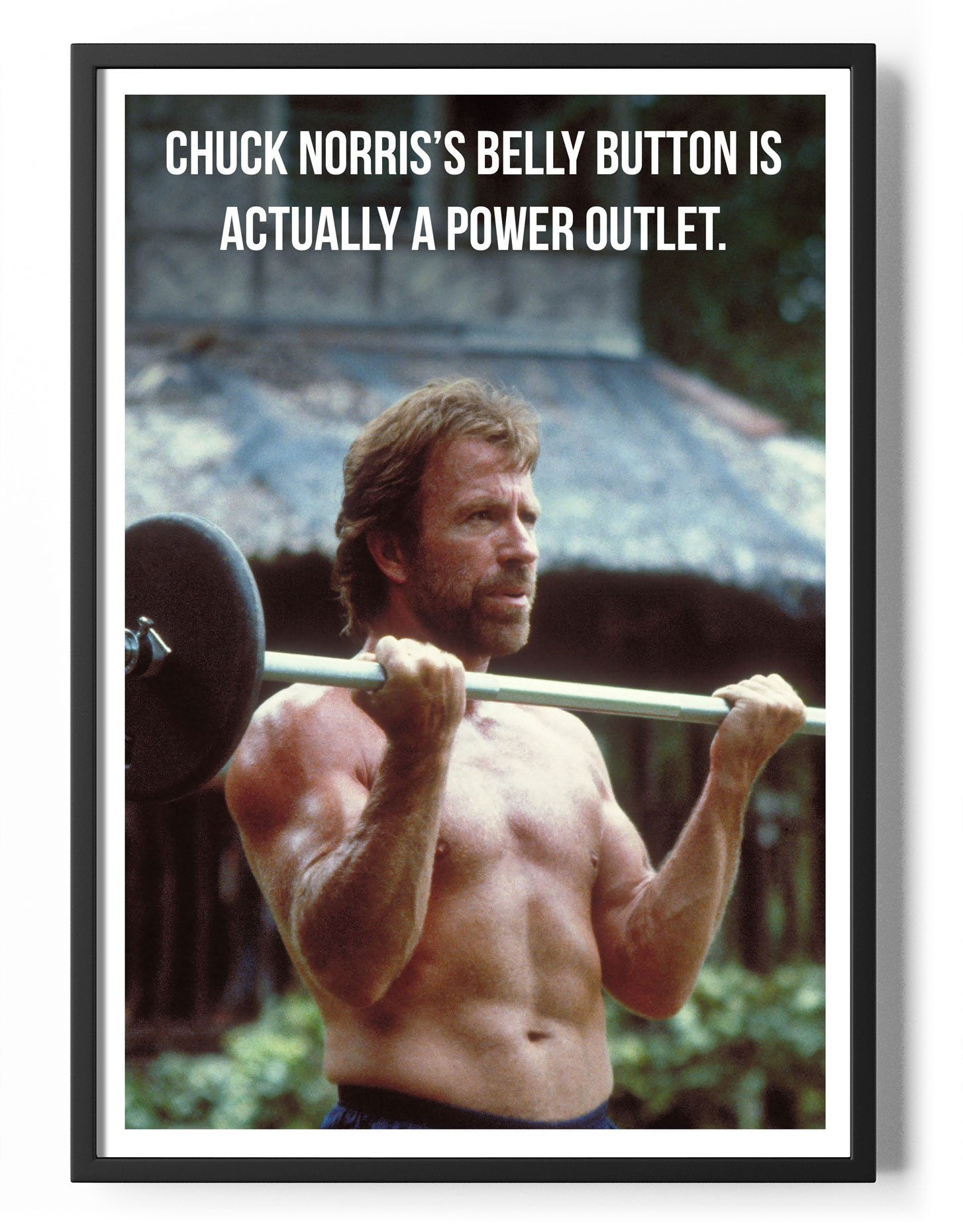 Chuck Norris Belly Button Is A Power Outlet Poster JustPosters Denmark