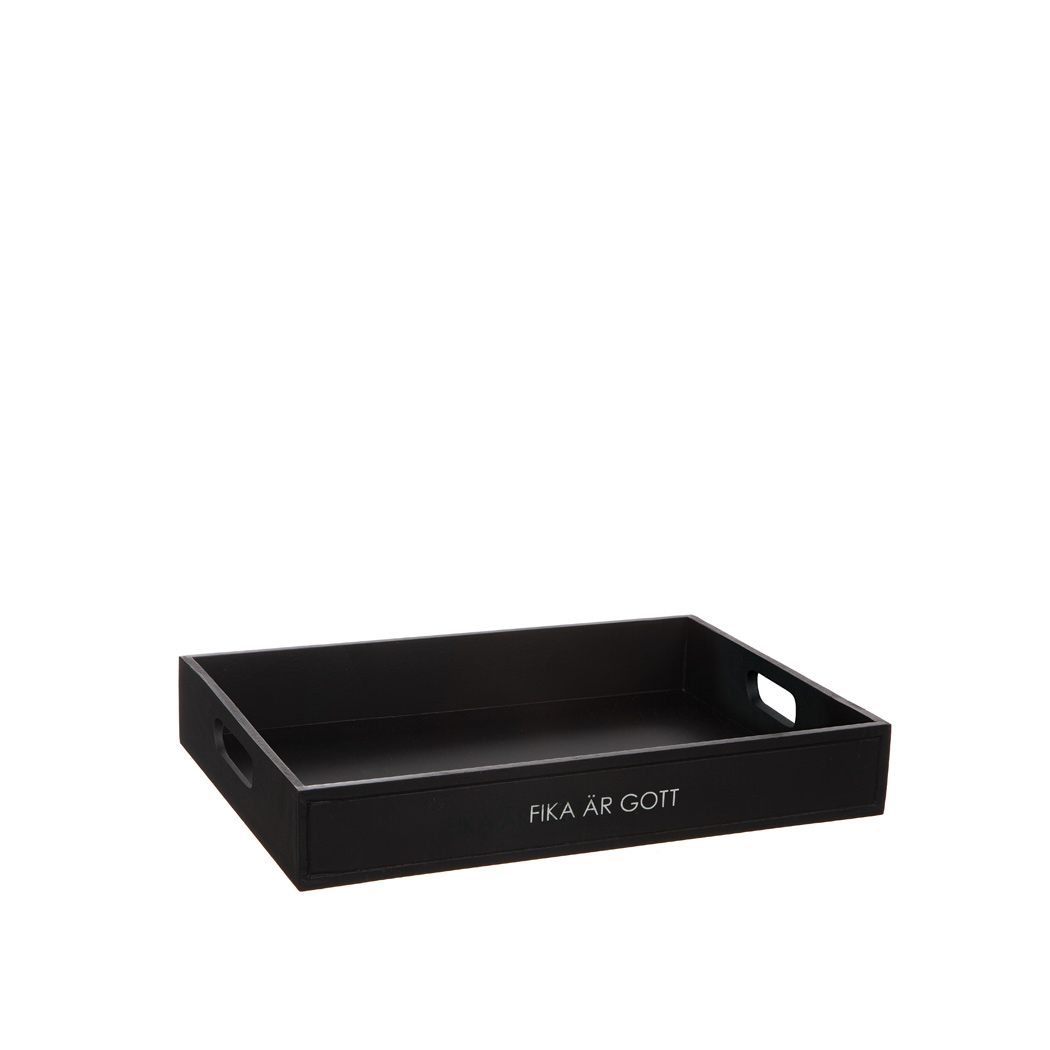 Wooden tray Coffee with text