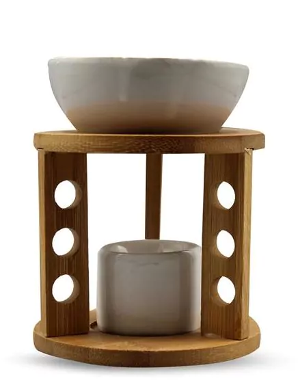 Aromalampa i Bambu - Modern Design 3 hål