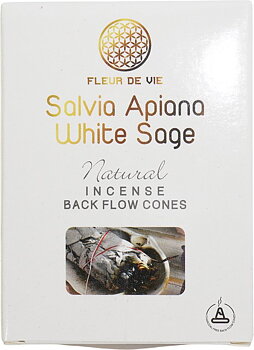 Fleur de Vie  ( Flower of life ) Backflow  backflow koner  - White Sage ( Vit salvia)