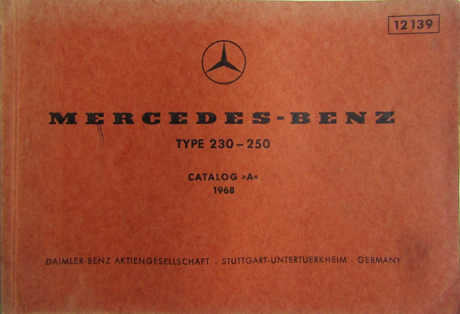 1968 Mercedes-Benz 230 - 250 Reservdelskatalog