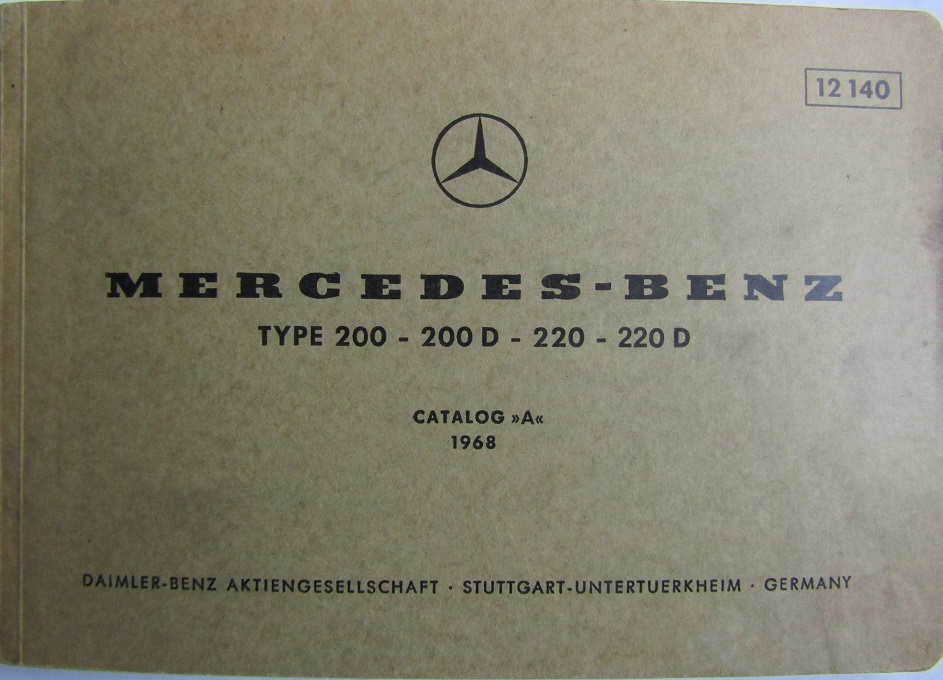 1968 Mercedes-Benz 200 - 200 D - 220 - 220 D Reservdelskatalog