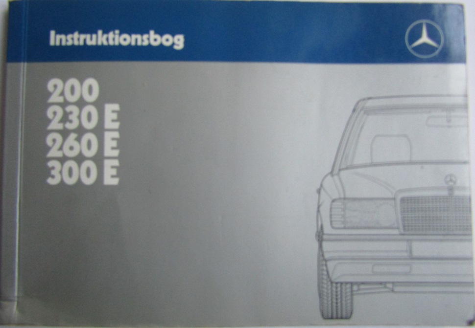 1986 Mercedes-Benz 200 230 E, 260 E, 300 E Typ 124 Instruktionsbok