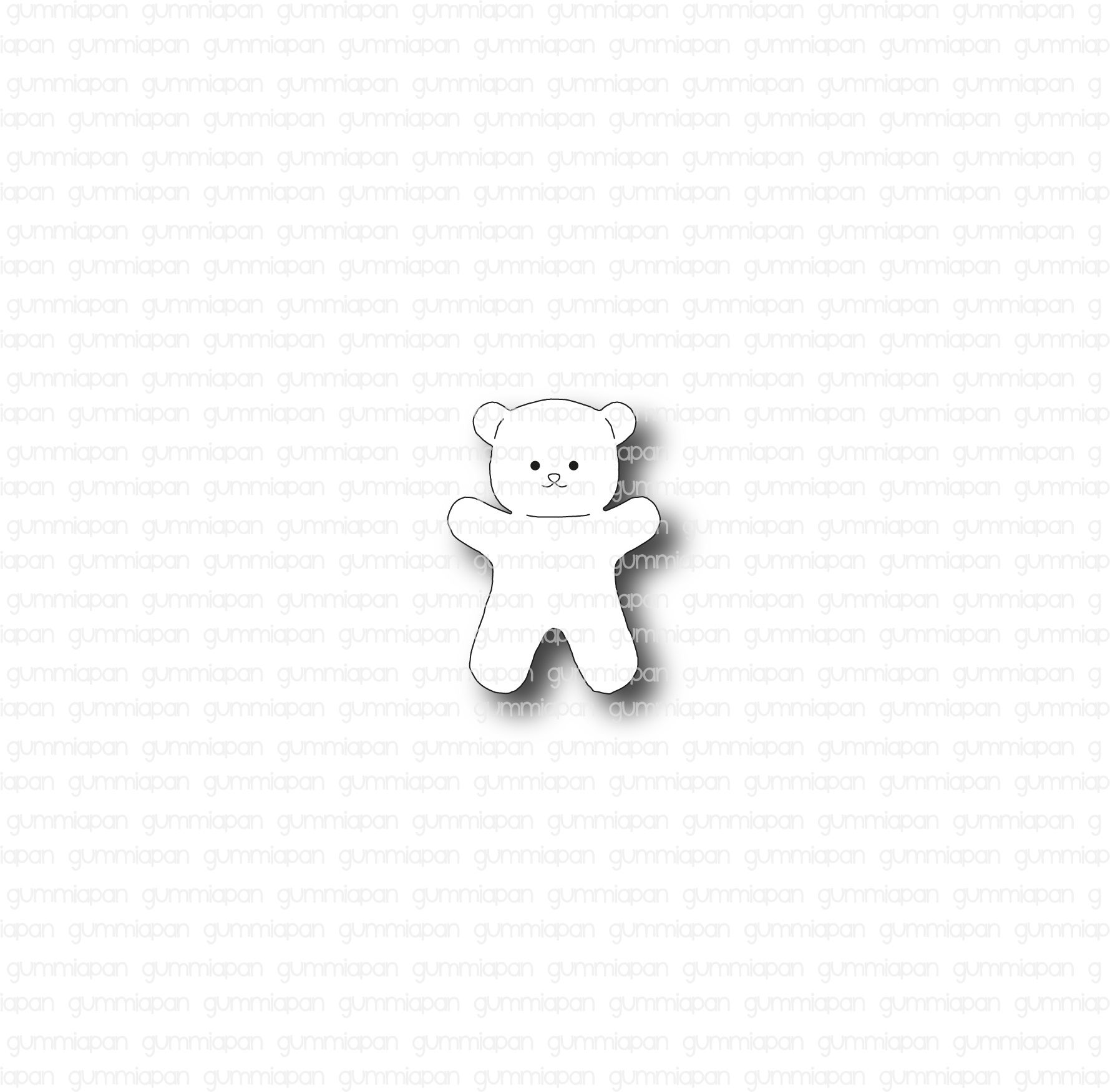 Gummiapan dies - Nalle (mini)