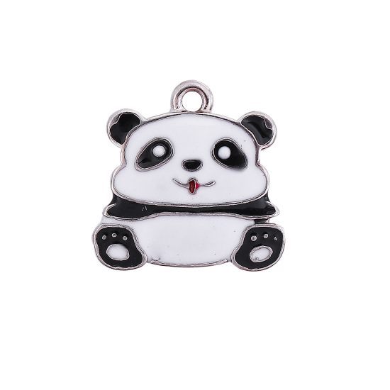 Charm -  Enamaled Panda, 19mm