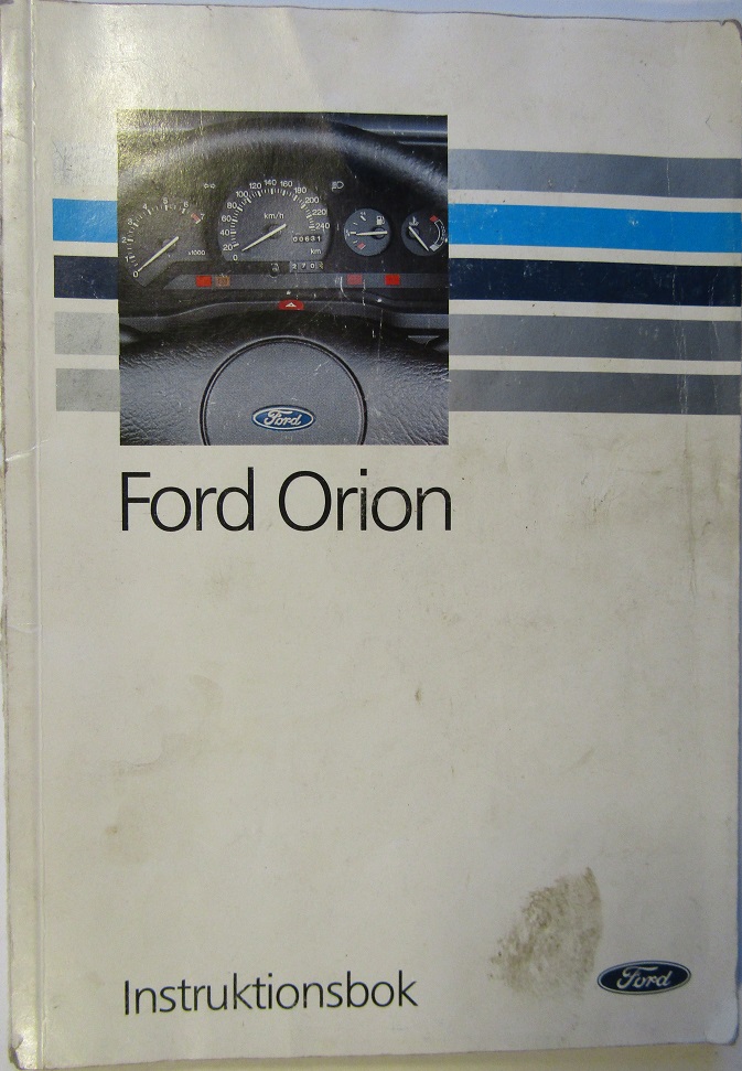 1992 Ford Orion Instruktionsbok 6/91