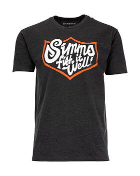 Simms Fish It Well Badge T-Shirt Charcoal Heather