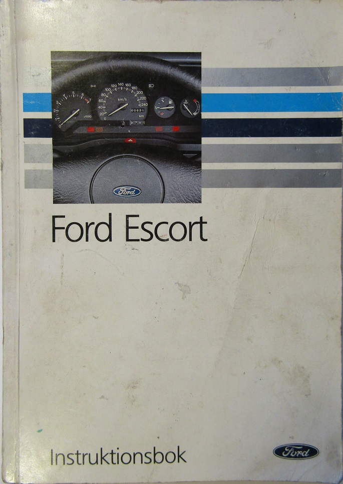 1992 Ford Escort Instruktionsbok 6/91