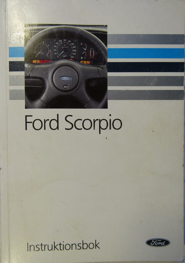 1992 Ford Scorpio Instruktionsbok 1/92