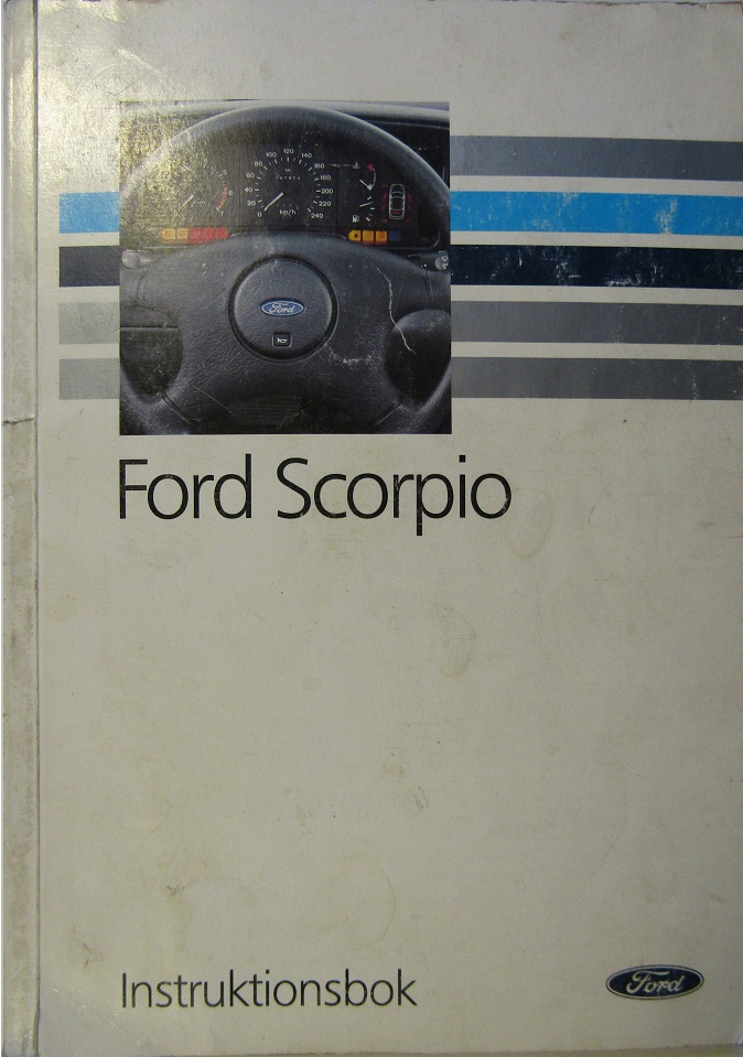 1993 Ford Scorpio Instruktionsbok 7/92