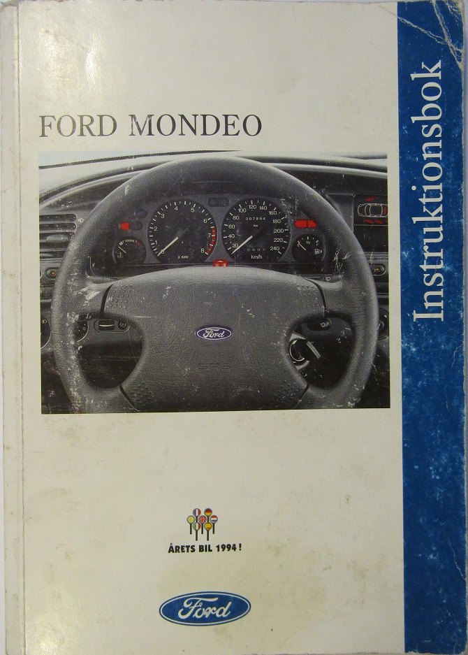 1995 Ford Mondeo Instruktionsbok 8/94