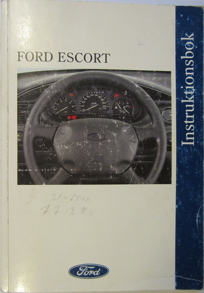 1995 Ford Escort Instruktionsbok 8/94