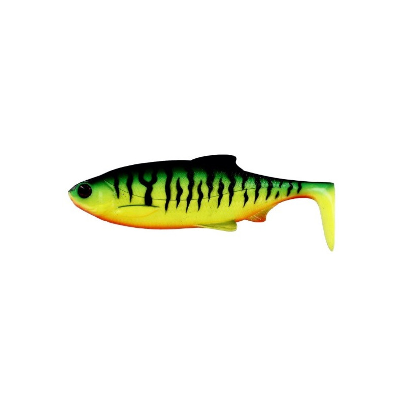westin Ricky the Roach Shadtail är en realistiskt gäddjigg på 14cm. Med sin breda paddel och lunkande gång har den fångat många stora gäddor. firetiger