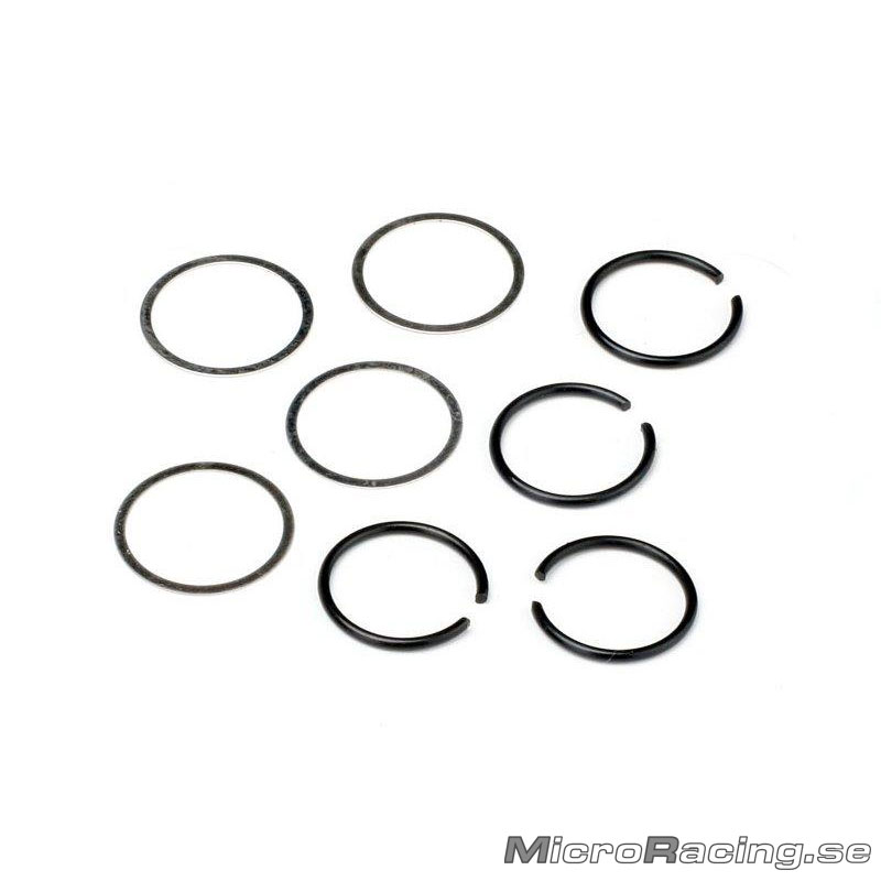 DEAL* HB RACING - Input Shaft Clip/Shim Set, 4pcs