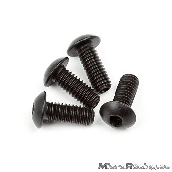 DEAL* HB RACING - M4x10mm Button Head Screws, 4pcs