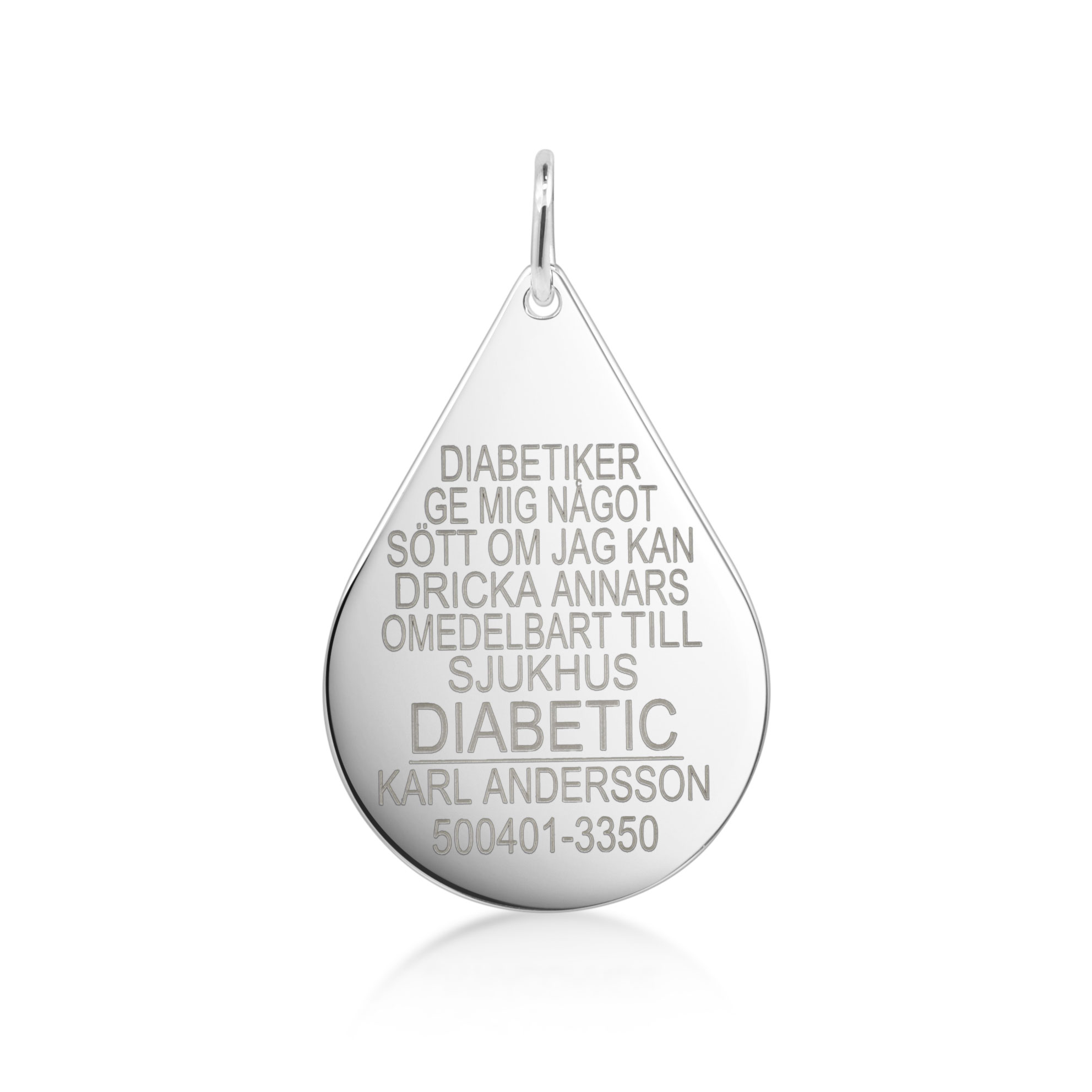 Diabetes tippa 29*20*1 mm Hopea 925