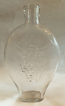 Hunting flask antique Norwegian coat of arms