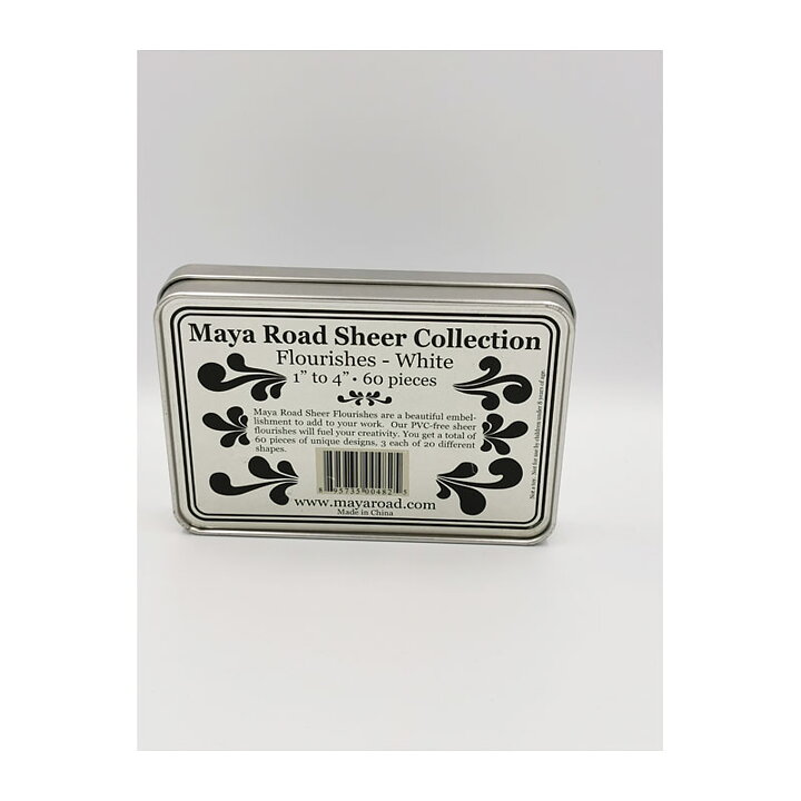 MR Sheer Collection - Flourishes White