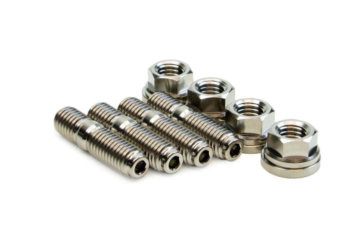 SpeedFactory Racing Titanium Turbo to Manifold Stud Kit – 4pc Raw