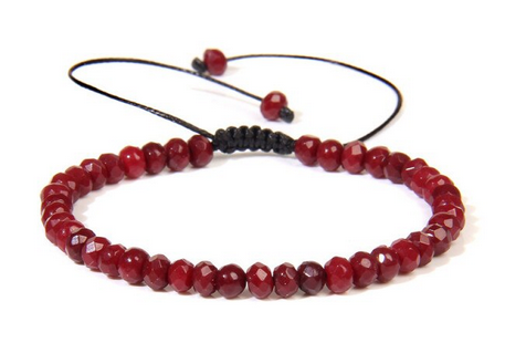 Fasettslipad  Karneol  Armband  - 4mm Pärlor