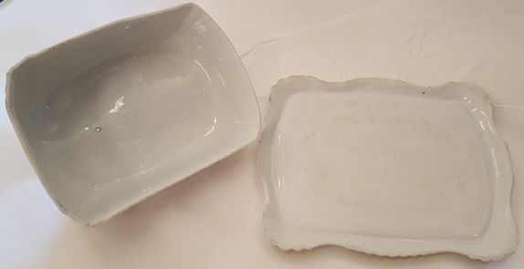 Cheese dome with platter 1800s - 4