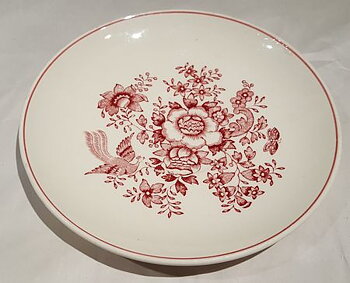 Fasan red tea saucer