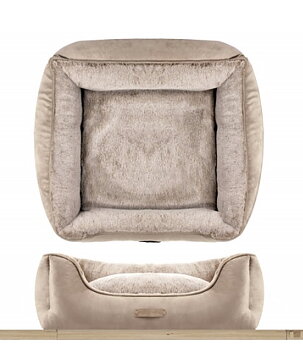 Milk & Pepper Lagom Beige Rectangular Furry Sofa