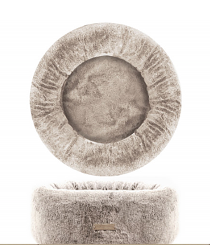 Milk & Pepper Lagom Beige Round Furry Donut Cushion