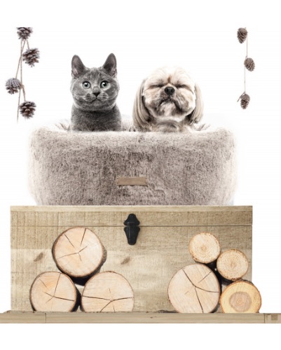 Milk & Pepper Lagom Beige Round Furry Donut Cushion - 2