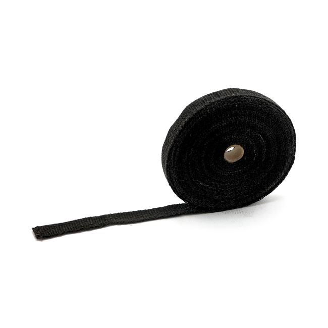BANDAGE AVGASRÖR SVART GLASFIBER, 1" BRED ( 25,4 MM. ) 15 METER LÅNG