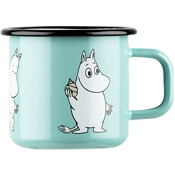 Mumin emaljmugg från Muurla med Mumintrollet motiv