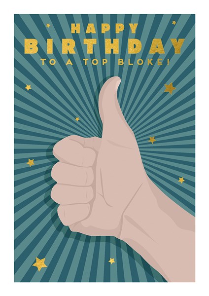 Birthday Top Bloke, Greeting Card