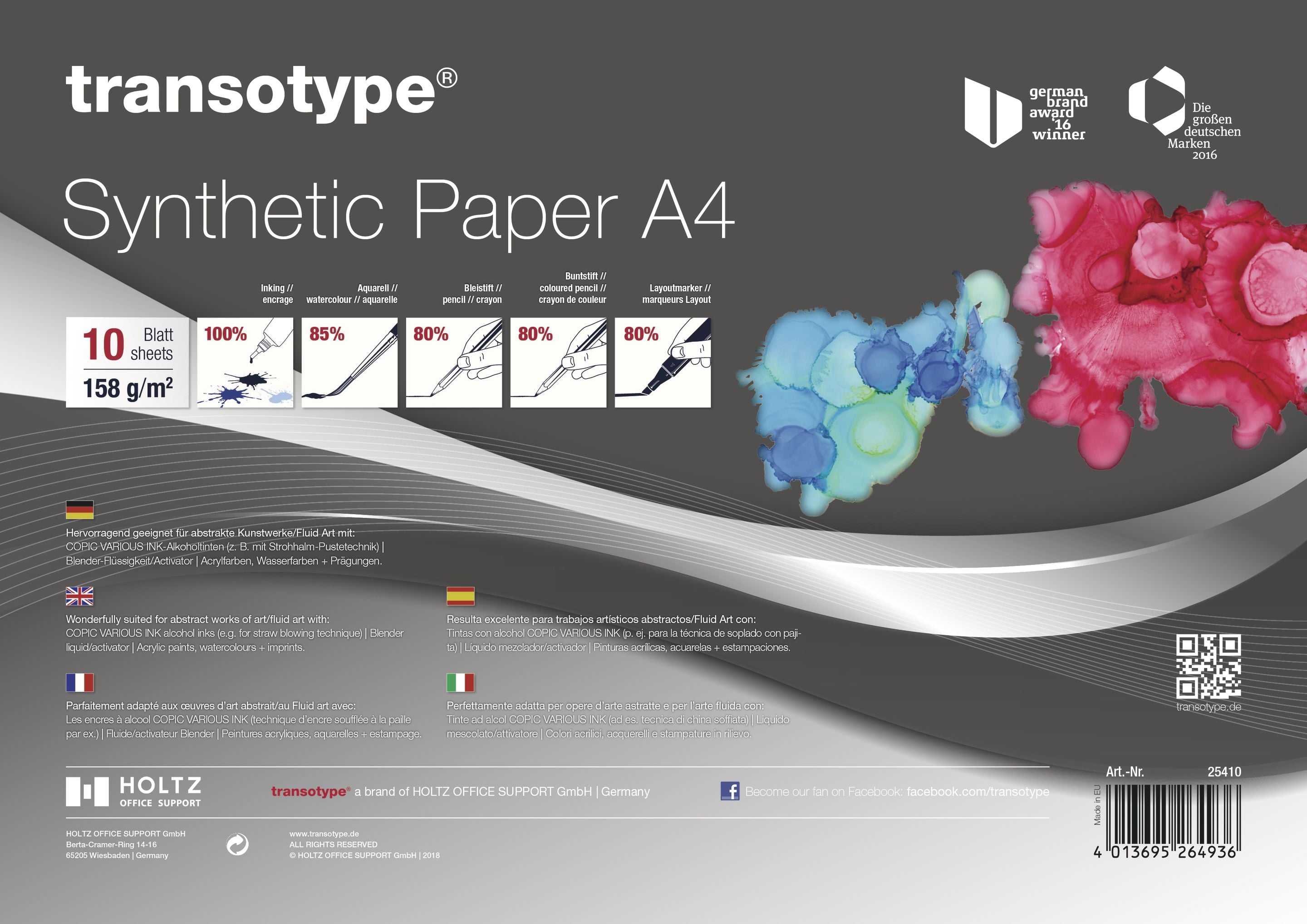 Transotype syntetiskt papper