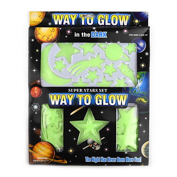 Glow in the Dark Stars med Stickers 42 st - Robetoy