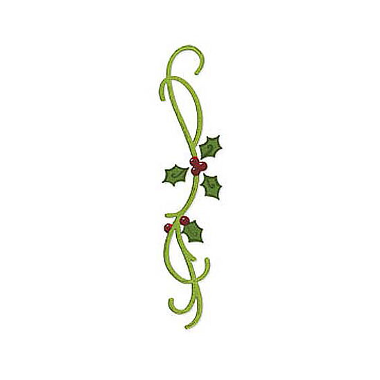 Sizzix Sizzlits Decorative Strip 12" - Swirls Berries & Holly