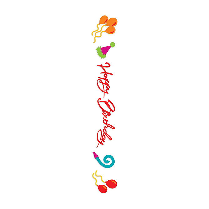 Sizzix Sizzlits Decorative Strip 12" - Happy Birthday & Favors