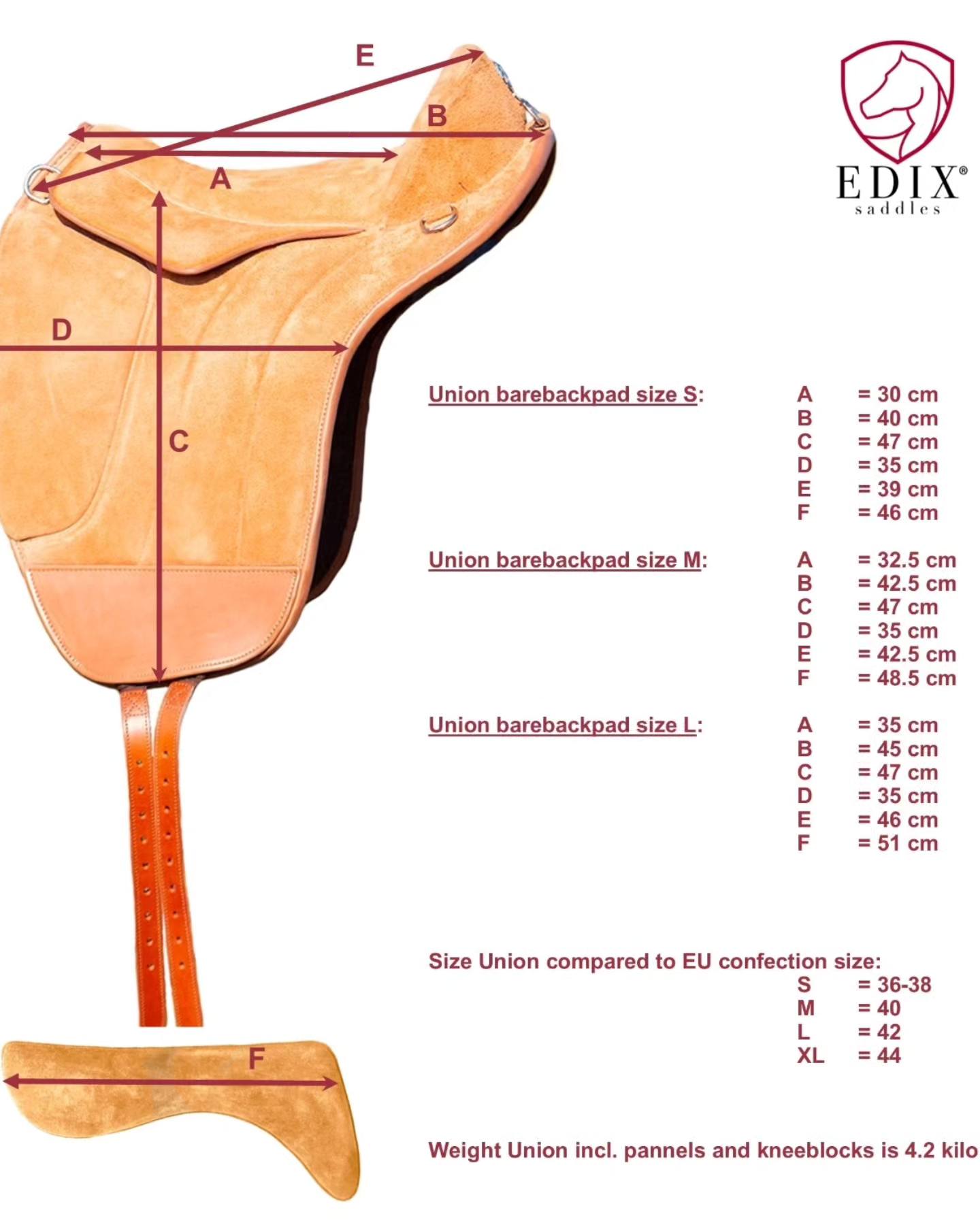 217. EDIX Union bareback pad /saddle hybrid- Suede - 13