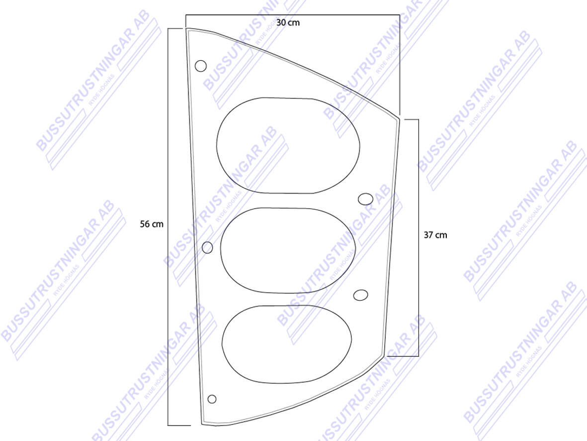 Glas till Baklykta Volvo 9700 - 4