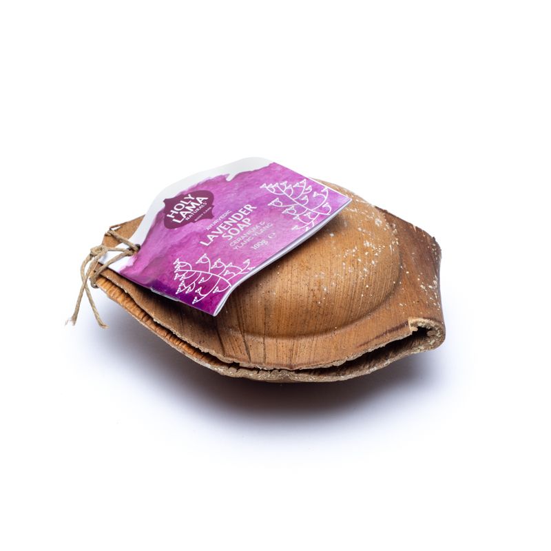 Holy Lama Lavendeltvål i palmblad 100 Gr. - 2