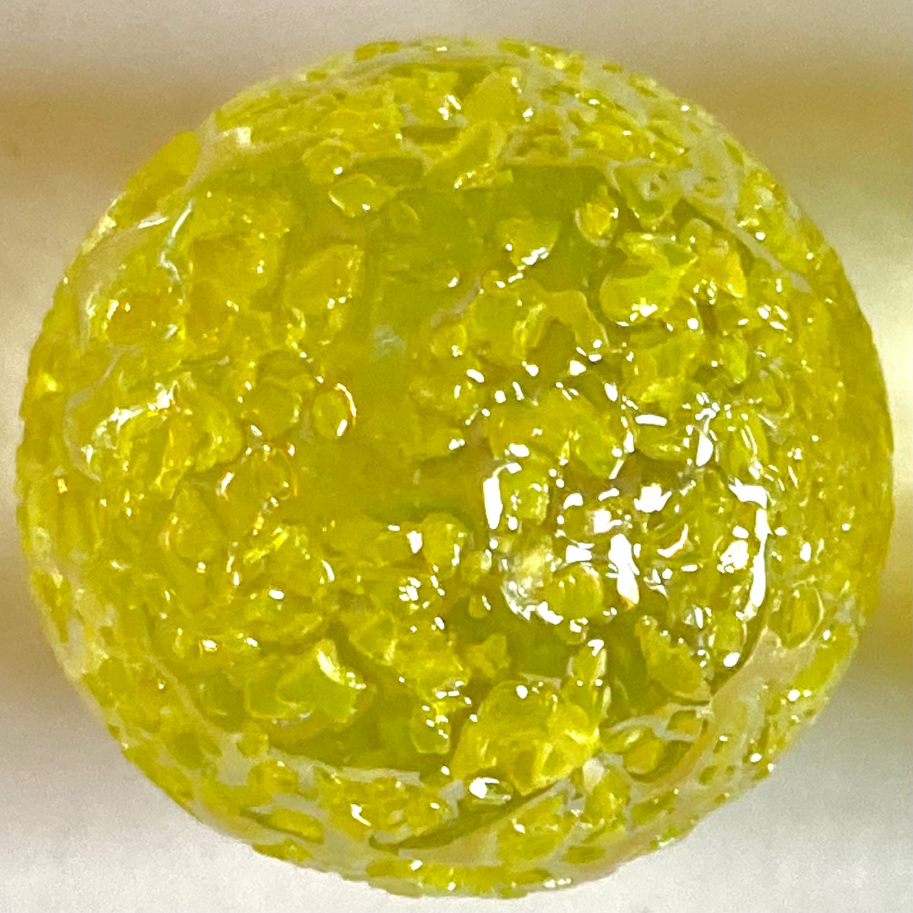 Spelkula Glitter Gul 25 mm