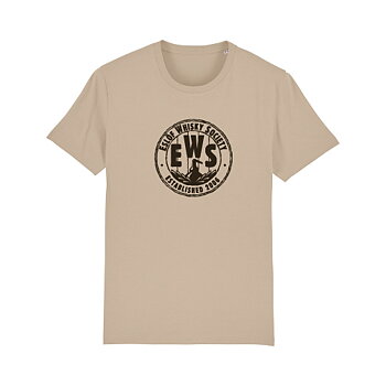 EWS T-shirt m brösttryck Beige