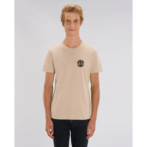 EWS T-shirt m bröst och ryggtryck Beige - 3